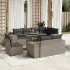 Set canapele de grădină cu perne, 9 piese, maro, poliratan GartenMobel Dekor