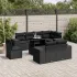 Set canapele de grădină cu perne, 9 piese, maro, poliratan GartenMobel Dekor