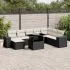 Set canapele de grădină cu perne, 9 piese, maro, poliratan GartenMobel Dekor