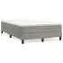 Pat box spring cu saltea, gri deschis, 100x200 cm, catifea GartenMobel Dekor
