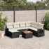 Set canapele de grădină cu perne, 8 piese, gri, poliratan GartenMobel Dekor