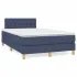 Pat box spring cu saltea, albastru, 90x190 cm, textil GartenMobel Dekor