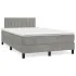 Pat box spring cu saltea, negru, 120x190 cm, catifea GartenMobel Dekor