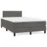 Pat box spring cu saltea, gri închis, 180x210 cm, catifea GartenMobel Dekor