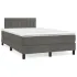 Pat box spring cu saltea, negru, 120x190 cm, catifea GartenMobel Dekor