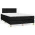 Pat box spring cu saltea, negru, 90x190 cm, textil GartenMobel Dekor