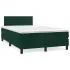 Pat box spring cu saltea, negru, 120x190 cm, catifea GartenMobel Dekor