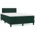 Pat box spring cu saltea, verde închis, 180x200 cm, catifea GartenMobel Dekor