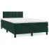Pat box spring cu saltea, verde închis, 80x220 cm, catifea GartenMobel Dekor