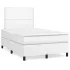 Pat box spring cu saltea și LED, negru, 120x190 cm, piele eco GartenMobel Dekor