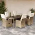 Set mobilier de grădină cu perne, 5 piese, bej, poliratan GartenMobel Dekor