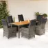 Set mobilier de grădină cu perne, 5 piese, gri, poliratan GartenMobel Dekor