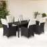 Set mobilier de grădină cu perne, 5 piese, negru, poliratan GartenMobel Dekor