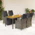 Set bistro de grădină cu perne, 3 piese, gri, poliratan GartenMobel Dekor