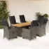 Set bistro de grădină cu perne, 3 piese, gri, poliratan GartenMobel Dekor