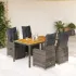 Set bistro de grădină cu perne, 3 piese, gri, poliratan GartenMobel Dekor