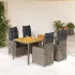 Set bistro de grădină cu perne, 3 piese, gri, poliratan GartenMobel Dekor