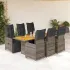 Set bistro de grădină cu perne, 3 piese, gri, poliratan GartenMobel Dekor