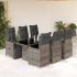 Set bistro de grădină cu perne, 9 piese, gri, poliratan GartenMobel Dekor
