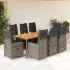Set bistro de grădină cu perne, 3 piese, gri, poliratan GartenMobel Dekor