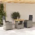 Set mobilier de grădină cu perne, 3 piese, gri, poliratan GartenMobel Dekor