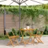 Set mobilier grădină, 5 piese, gri, poliratan și lemn masiv GartenMobel Dekor