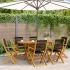 Set mobilier de grădină 7 piese polipropilenă bej/lemn masiv GartenMobel Dekor
