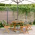 Set mobilier grădină, 5 piese, gri, poliratan și lemn masiv GartenMobel Dekor