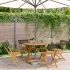 Set mobilier grădină, 5 piese, negru, poliratan și lemn masiv GartenMobel Dekor