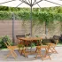 Set mobilier grădină, 5 piese, negru, poliratan și lemn masiv GartenMobel Dekor