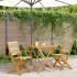 Set mobilier de grădină 5 piese polipropilenă bej/lemn masiv GartenMobel Dekor