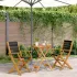 Set mobilier bistro, 3 piese, bej, polipropilenă și lemn masiv GartenMobel Dekor