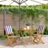 Set mobilier bistro, 3 piese, textil taupe/lemn masiv GartenMobel Dekor