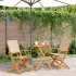 Set mobilier bistro, 3 piese, textil taupe/lemn masiv GartenMobel Dekor