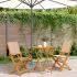 Set mobilier bistro, 3 piese, textil taupe/lemn masiv GartenMobel Dekor