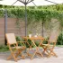 Set mobilier bistro, 3 piese, textil taupe/lemn masiv GartenMobel Dekor