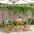 Set mobilier bistro, 3 piese, textil antracit/lemn masiv GartenMobel Dekor