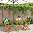 Set mobilier bistro, 3 piese, textil taupe/lemn masiv GartenMobel Dekor