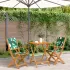 Set mobilier bistro, 3 piese, textil taupe/lemn masiv GartenMobel Dekor