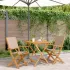 Set mobilier bistro, 3 piese, textil taupe/lemn masiv GartenMobel Dekor