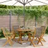Set mobilier de grădină 5 piese polipropilenă gri/lemn masiv GartenMobel Dekor