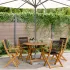 Set mobilier de grădină 5 piese polipropilenă bej/lemn masiv GartenMobel Dekor