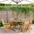 Set mobilier bistro, 3 piese, textil taupe/lemn masiv GartenMobel Dekor