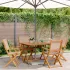 Set mobilier bistro, 3 piese, textil taupe/lemn masiv GartenMobel Dekor