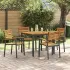 Set de masă pentru grădină 5 pcs Negru Lemn Solid de Acacia GartenMobel Dekor