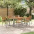 Set de masă pentru grădină 7 pcs Gri Lemn Solid de Acacia GartenMobel Dekor