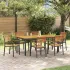 Set de masă pentru grădină 7 pcs Negru Lemn Solid de Acacia GartenMobel Dekor