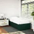 Cadru de pat fără saltea, verde închis, 90x190 cm, catifea GartenMobel Dekor
