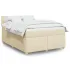 Pat box spring cu saltea, crem, 100x200 cm, textil GartenMobel Dekor