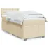 Pat box spring cu saltea, gri deschis, 90x200 cm, textil GartenMobel Dekor